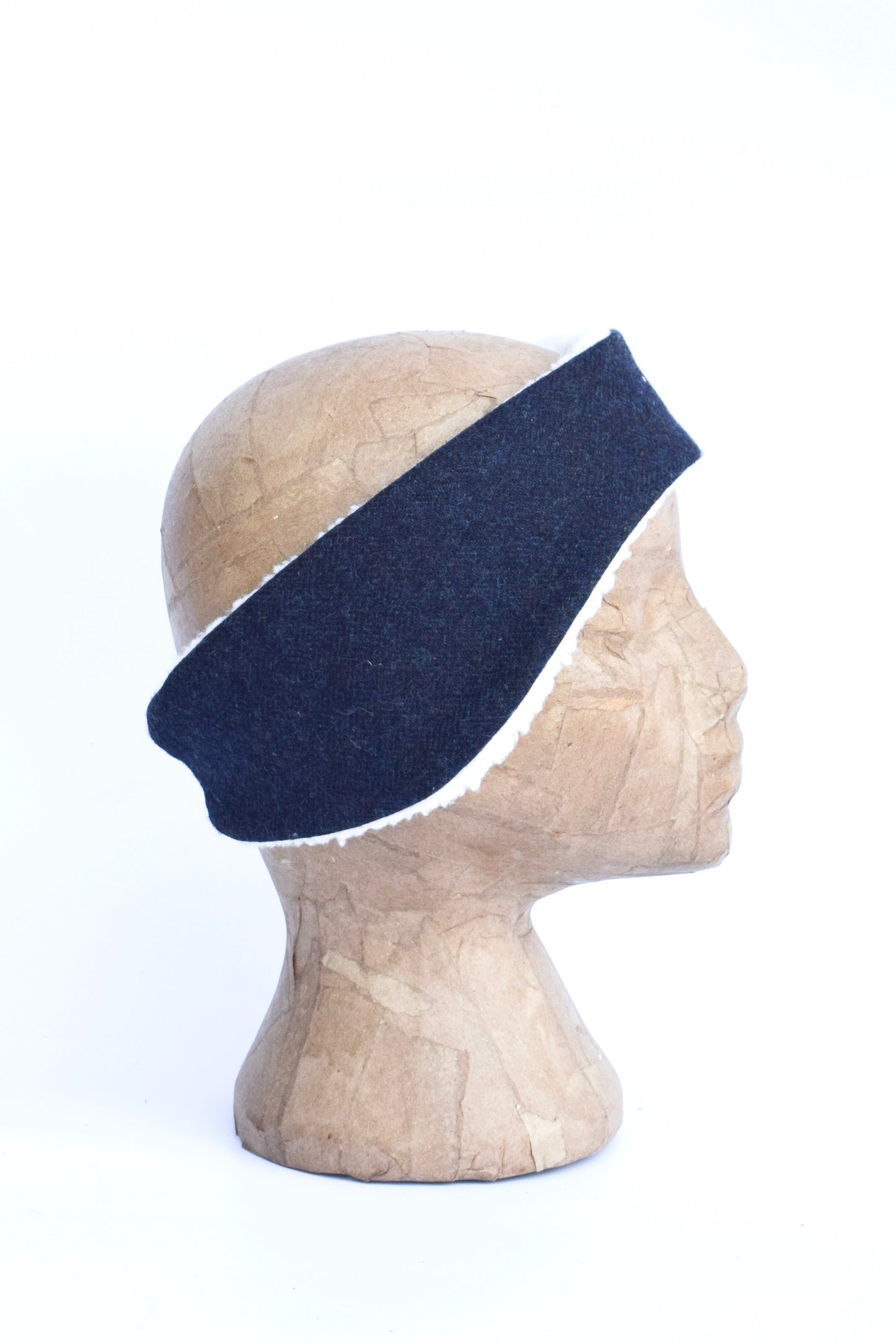 Classic Tweed Headband - Navy