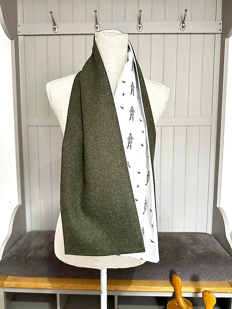 British Green Tweed Scarf