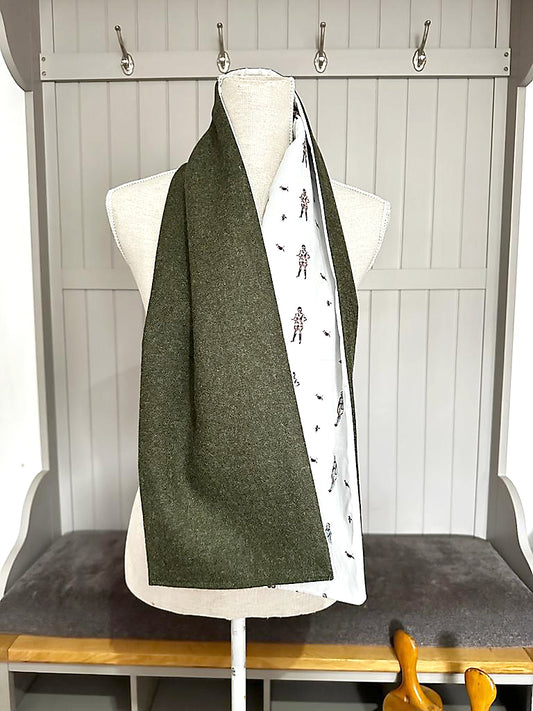 British Green Tweed Scarf