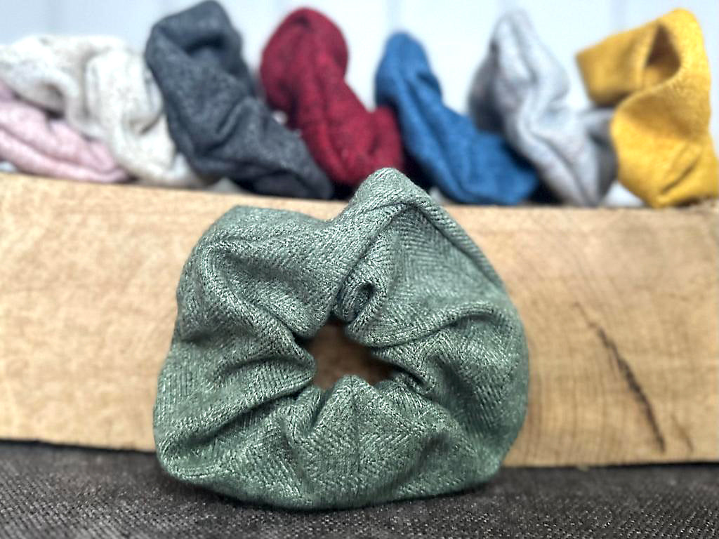 Tweed Scrunchies