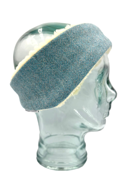 Tweed Headband - Sea Blue