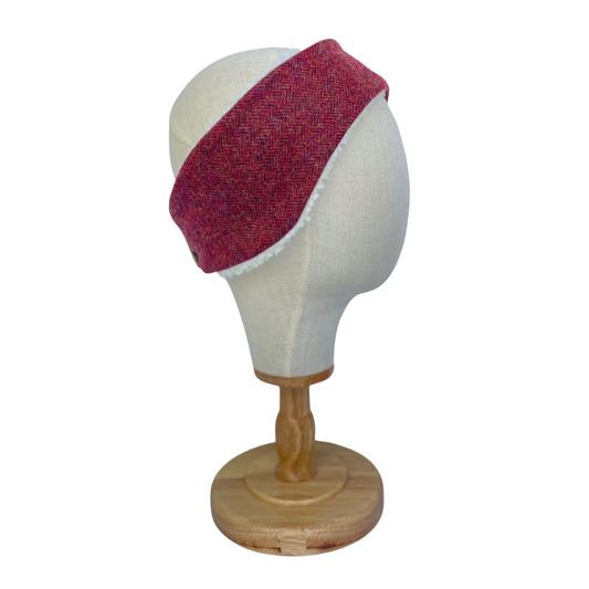 Classic Tweed Headband - Plum