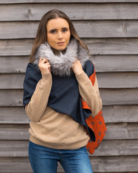 Luxury faux fur collar