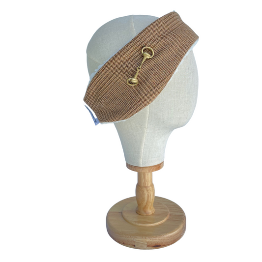 Luxury tweed and snaffle headband - Tawny